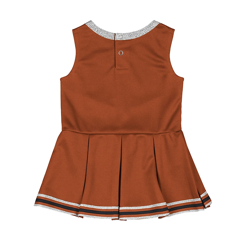 Robe orange pour bébé fille du Colosseum Texas Longhorns Lollipop Park Cheer