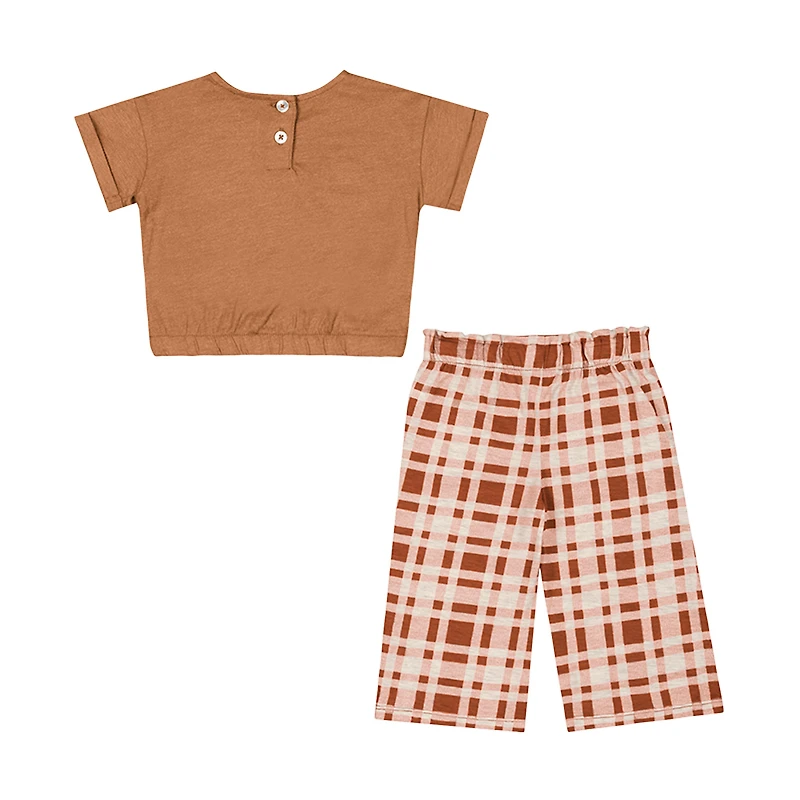Girls Infant Colosseum Texas Orange Longhorns Sky Castle Two-Piece T-Shirt and Pants Set
