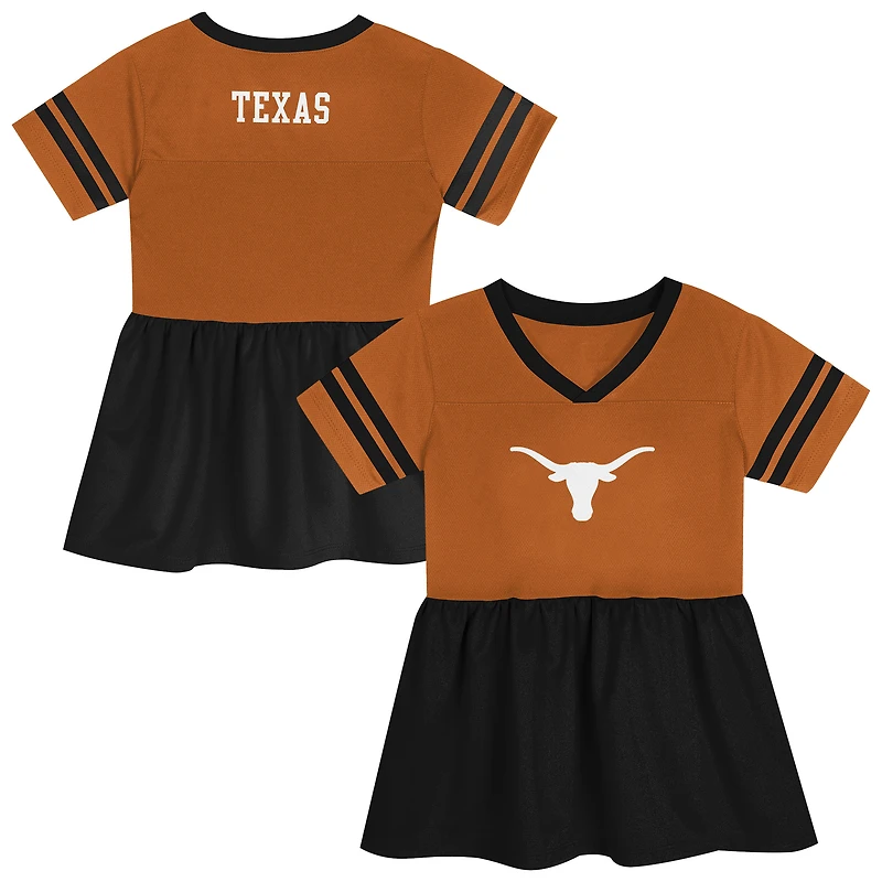 Robe en jersey orange/noire pour filles de l'école maternelle Outerstuff Texas Longhorns Stadium Lights Fashion