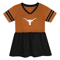 Robe en jersey orange/noire pour filles de l'école maternelle Outerstuff Texas Longhorns Stadium Lights Fashion
