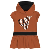 Girls Toddler Texas Orange Longhorns Team Love French Terry Hoodie Dress