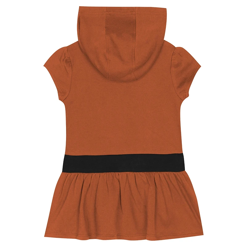 Robe à capuche en molleton français Texas Longhorns Orange pour fille