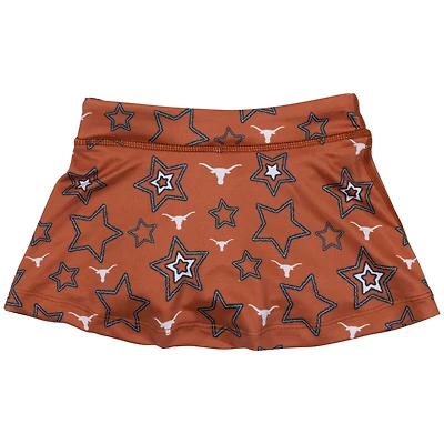 Girls Toddler ZooZatz Texas Orange Longhorns Star Flowy Skort