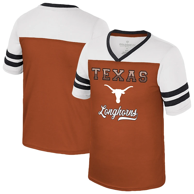 Girls Youth Colosseum Texas Orange Longhorns Princess Bubblegum Bling T-Shirt
