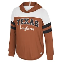 T-shirt à manches longues et capuche réfléchissant pour jeunes filles Colosseum Texas Orange Longhorns