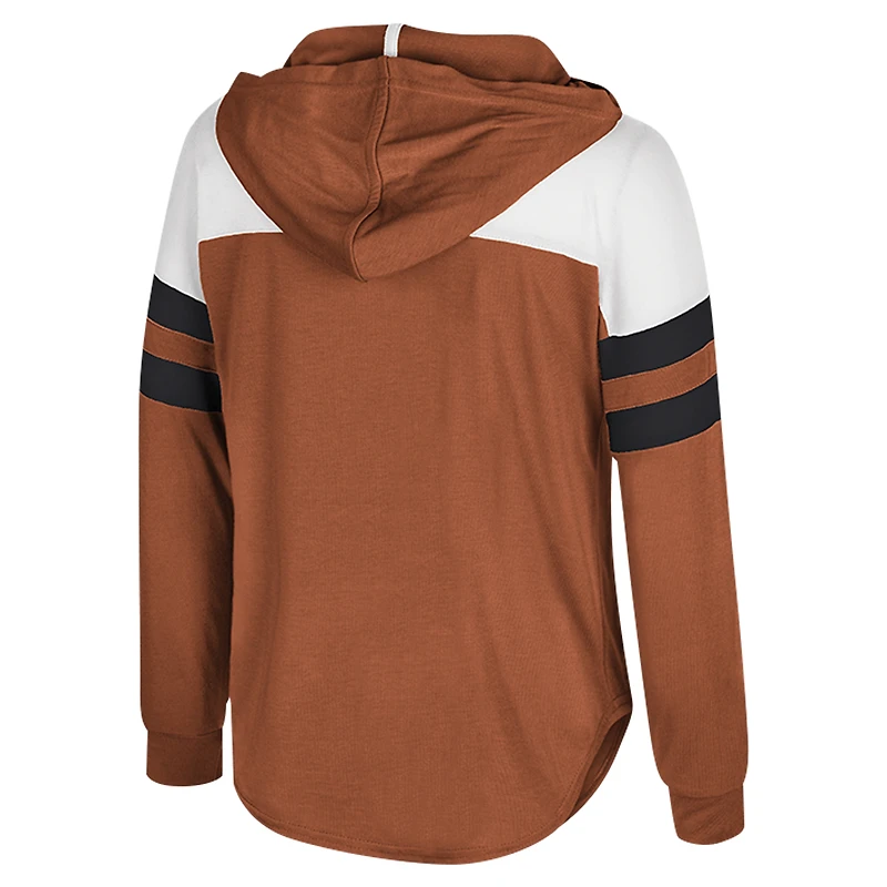 Girls Youth Colosseum Texas Orange Longhorns Reflection Hoodie Long Sleeve T-Shirt