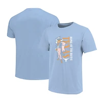 Girls Youth  Light Blue Texas Longhorns Americana Mascot Flag T-Shirt
