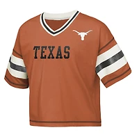 Girls Youth Outerstuff Texas Orange Longhorns Gridiron Jersey V-Neck T-Shirt