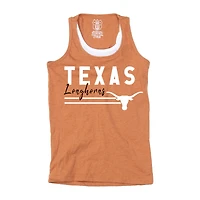 Débardeur dos nageur Wes & Willy Texas Orange Longhorns pour filles