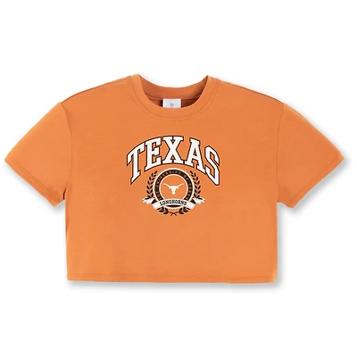 T-shirt court ZooZatz orange brûlé Texas Longhorns Laurels pour filles