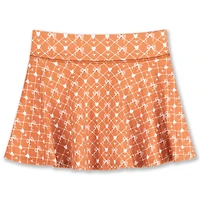 Jupe-short ZooZatz Texas Orange pour filles, avec imprimé intégral et logo de l'équipe Longhorns