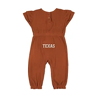 Barboteuse en tricot gaufré Beautopia pour bébé, motif Texas Longhorns Orange Colosseum