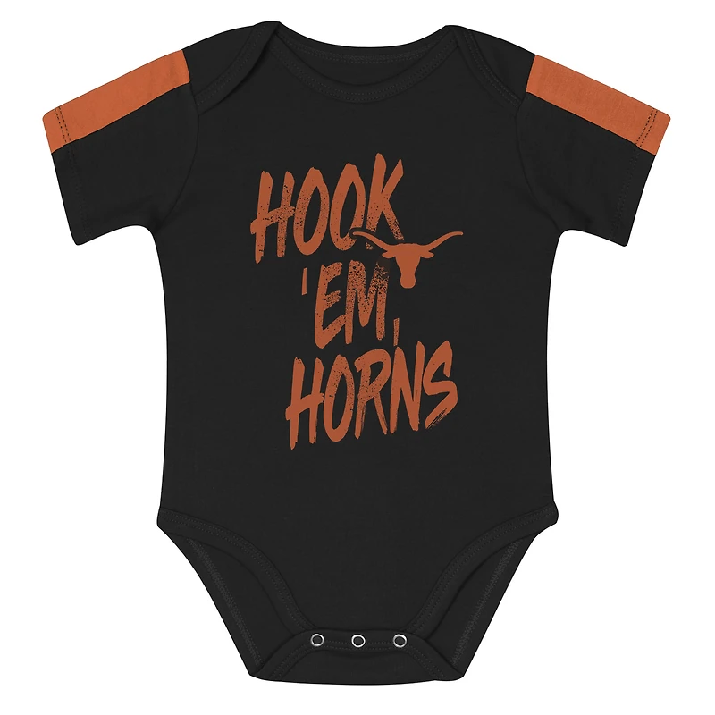 Ensemble 3 pièces body et pantalon double duvet Texas Longhorns orange/noir pour bébé Outerstuff