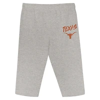 Ensemble 3 pièces body et pantalon double duvet Texas Longhorns orange/noir pour bébé Outerstuff