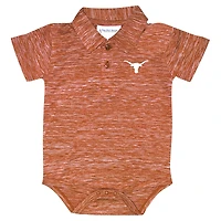 Infant Two Feet Ahead Texas Orange Longhorns Space Dye Golf Bodysuit