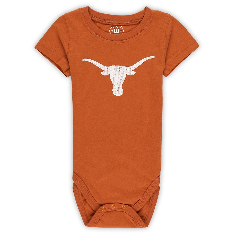Ensemble de trois bodies pour bébé Wes & Willy Texas Longhorns