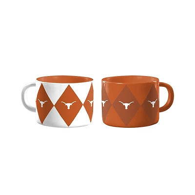 Logo Brands Texas Longhorns Two-Pack Diamond Mug Set