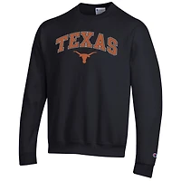 Sweat-shirt à capuche avec logo Arch Over Champion Black Texas Longhorns pour homme