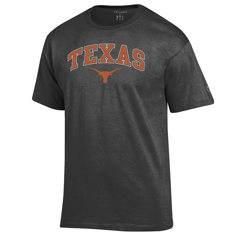 Men's Champion  Charcoal Texas Longhorns Arch Over Logo T-Shirt