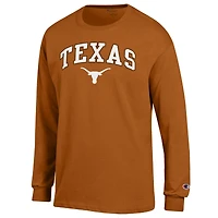 Men's Champion Texas Longhorns Arch Over Logo Long Sleeve T-Shirt