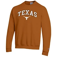 Men's Champion  Texas Orange Longhorns Arch Over Logo Pullover Sweatshirt