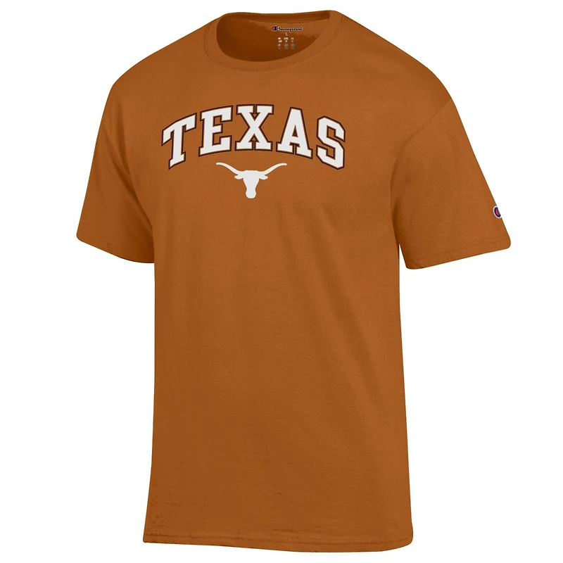 T-shirt orange Texas Longhorns Champion pour homme avec logo Arch Over
