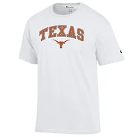 T-shirt blanc avec logo arqué des Texas Longhorns pour homme