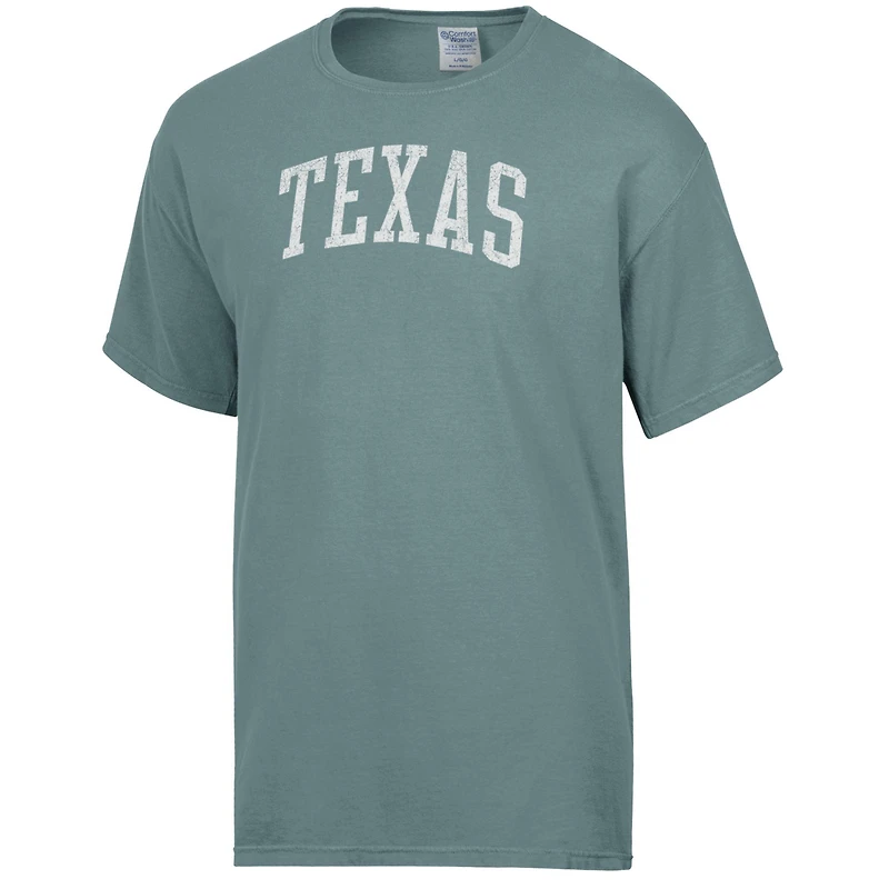 T-shirt à arche vieillie ComfortWash vert Texas Longhorns pour homme