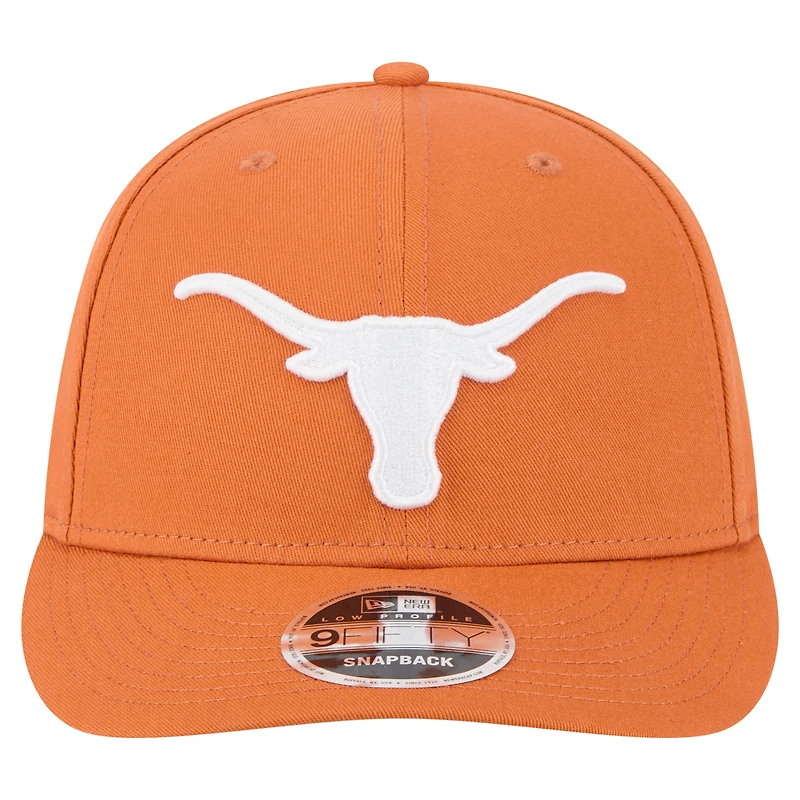Casquette snapback basse 9FIFTY Texas Longhorns de New Era pour homme, orange