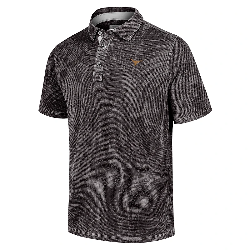 Men's Tommy Bahama  Black Texas Longhorns Sport Santiago Paradise Polo