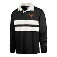 Polo de rugby à manches longues '47 pour hommes Texas Longhorns Clubhouse Knox Thames noir