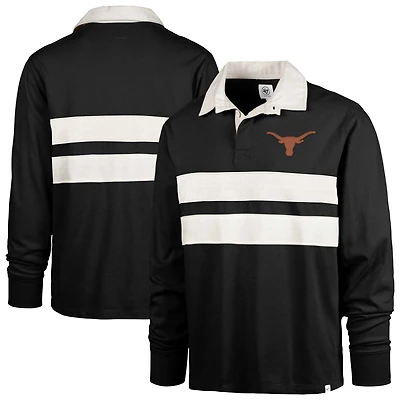 Polo de rugby à manches longues '47 pour hommes Texas Longhorns Clubhouse Knox Thames noir