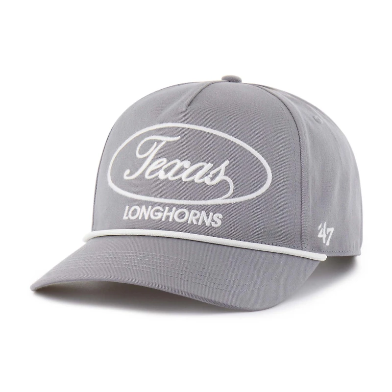 Men's '47 Gray Texas Longhorns Contemporary Basics Foundational Rope Hitch Adjustable Hat