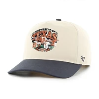 Chapeau de selle non structuré pour homme, modèle '47, Texas Longhorns, couleur naturelle.