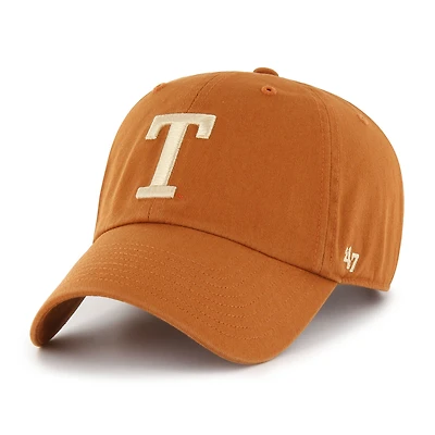 Men's '47 Texas Orange Texas Longhorns College Vault Clean Up Adjustable Hat
