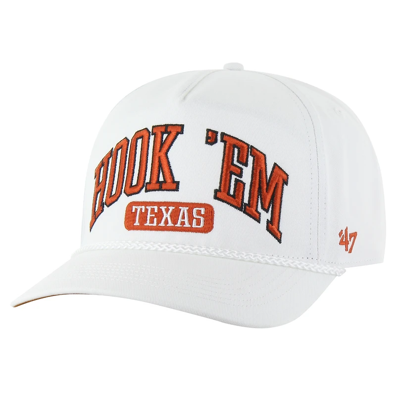 Casquette snapback Texas Longhorns Local Arch Hitch blanche '47 pour homme