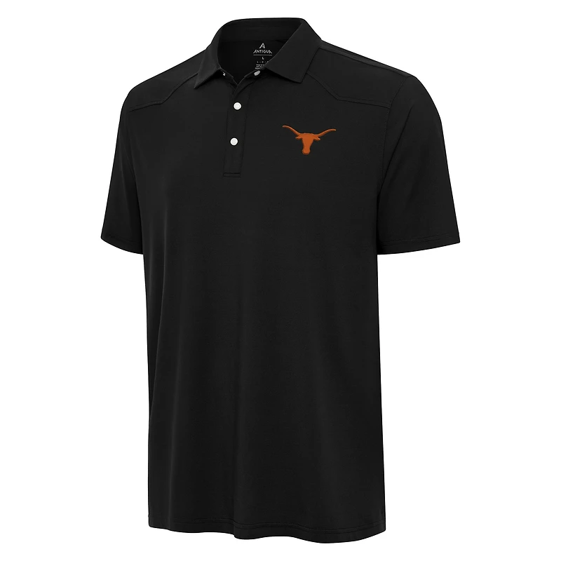 Polo western SEC Texas Longhorns d'Antigua pour hommes, noir