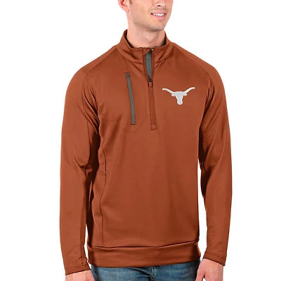 Men's Antigua Texas Orange/Charcoal Longhorns Generation Half-Zip Pullover Jacket