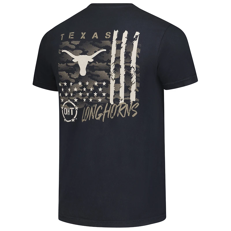 T-shirt noir à imprimé camouflage Texas Longhorns OHT pour homme