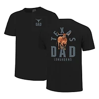 T-shirt noir pour homme avec logo des Texas Longhorns la fête pères