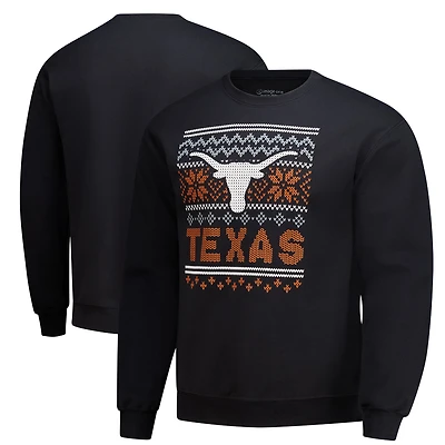 Sweat-shirt polaire noir pour homme Texas Longhorns, collection Fêtes