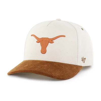 Men's Carhartt x '47 Natural/Brown Texas Longhorns Undyed Relaxed Hitch Adjustable Hat