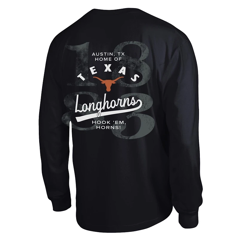 Men's Champion  Black Texas Longhorns Laminated All-Star Long Sleeve T-Shirt