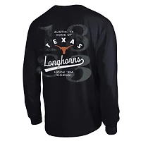 Men's Champion  Black Texas Longhorns Laminated All-Star Long Sleeve T-Shirt