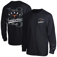Men's Champion  Black Texas Longhorns Laminated All-Star Long Sleeve T-Shirt
