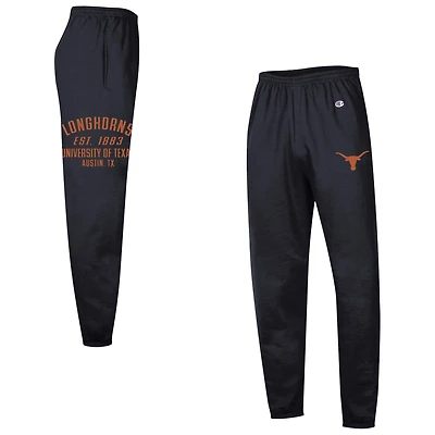 Men's Champion  Black Texas Longhorns Powerblend Banded Fleece Sweatpants