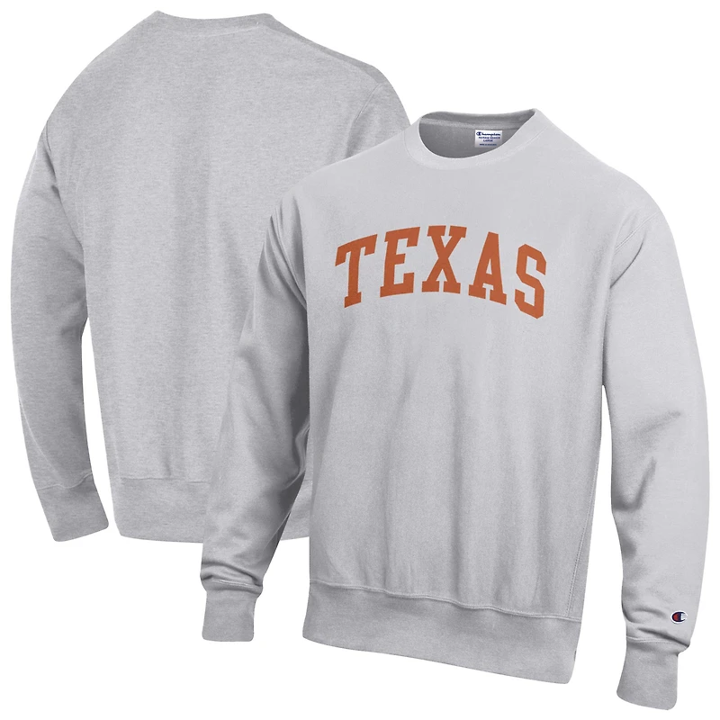 Sweat-shirt en polaire à tissage inversé Champion Gray Texas Longhorns pour homme