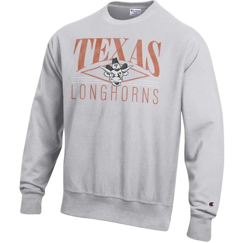 Sweat-shirt en polaire à tissage inversé Champion Gray Texas Longhorns pour homme