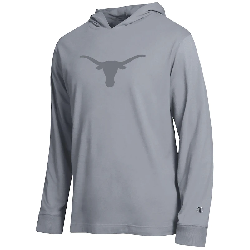T-shirt à capuche manches longues Champion Gray Texas Longhorns Tonal All-Star pour homme