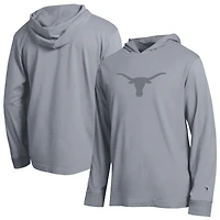 Men's Champion  Gray Texas Longhorns Tonal All-Star Long Sleeve Hooded T-Shirt